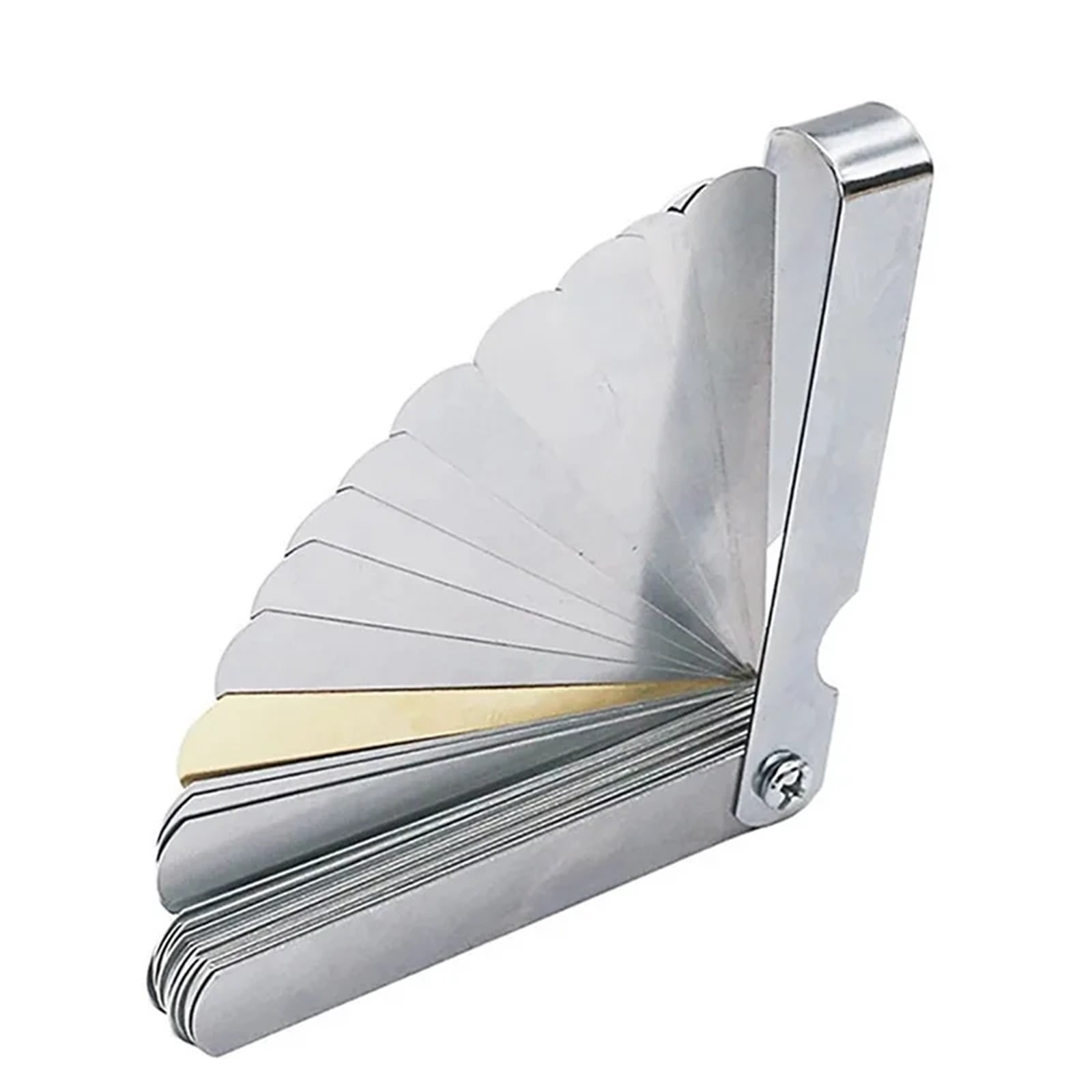 32 Pcs Copper Clip Feeler Gauge Portable Various Specifications Arc Stainless Steel Gauge Gap Gauge Rangefinder ,Easy Identification