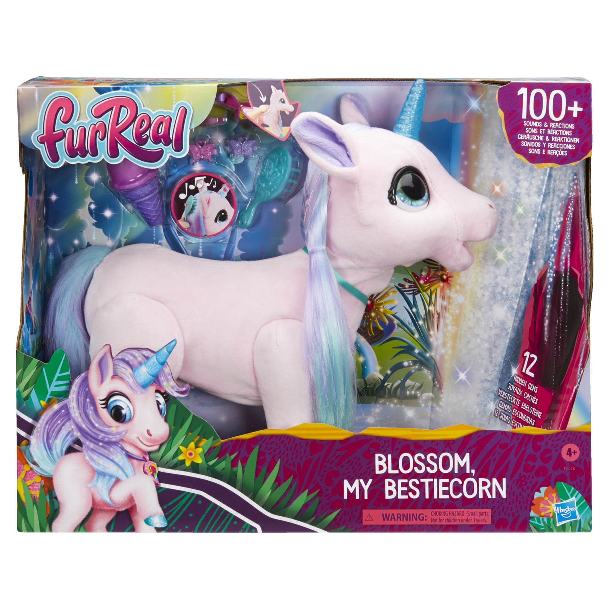 furReal Blossom My Bestiecorn Interactive Plush Pet Toy, 100+ Sounds & Reactions - image 3 of 9