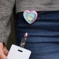 thumbnail image 2 of Llama Cartoon Heart Lanyard Retractable Reel Badge ID Card Holder, 2 of 3
