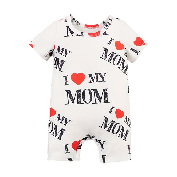 MERIGLARE Baby Romper Summer Clothes Cute Round Neck Infant Jumpsuit for Valentine's Day Party Photograph Props Newborn Infant 6 to 9 Month