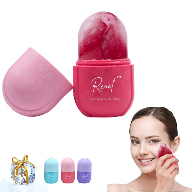 Ice Face Roller & Gua Sha Rcool Belleza facial y cuidado de la piel rosa