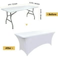 118 2-Pack 4ft Spandex Table Covers for Rectangular Folding Tables ...