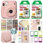 Fujifilm Instax Mini 11 Instant Fuji Film Camera Blush Pink + 40 Film Deluxe Bundle