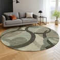thumbnail image 6 of Addison Rugs Mayfield Premium Machine Washable Transitional Geometric Brown Round Rug, 8' x 8', 6 of 6