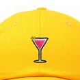 thumbnail image 2 of Dalix Cosmo Embroidered Cap Cotton Cosmopolitan Baseball Cute Cool Dad Hat Womens in Gold, 2 of 5