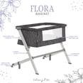 thumbnail image 6 of Dream On Me Flora Bassinet with Carry Bag , Compact & Modern, Black & White, 6 of 12