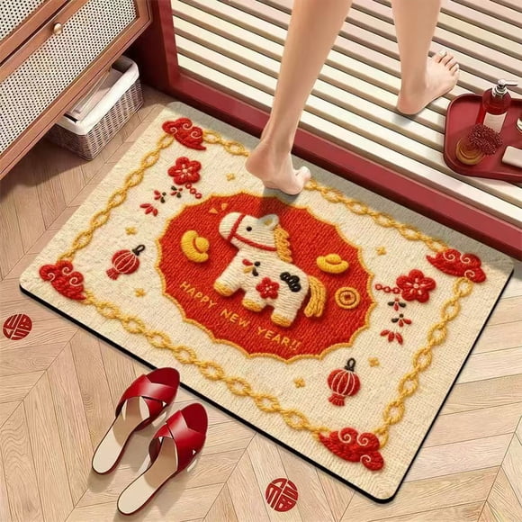 Alfombra de baño | Alfombra antideslizante y absorbente para baño, dormitorio y entrada | Alfombra de pelusa corta lavable a máquina