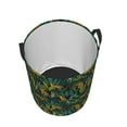 thumbnail image 3 of Goofa Jungle Leopard Yellow Printed Circular Hamper,Laundry Basket with Handles,Storage Baskets Foldable,Large Capacity Laundry Hamper-Small, 3 of 8