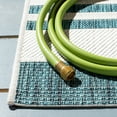 thumbnail image 4 of SAFAVIEH Courtyard Patrice Striped Indoor/Outdoor Runner Rug, Ivory/Teal, 2'3" x 8', 4 of 10