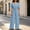 Light Blue, variant on Women's V Neck Short Sleeve Jumpsuit Cinched Waist Casual One Piece Romper with Long Pants Summer Fashion Outfit Light Blue XL(XL)
