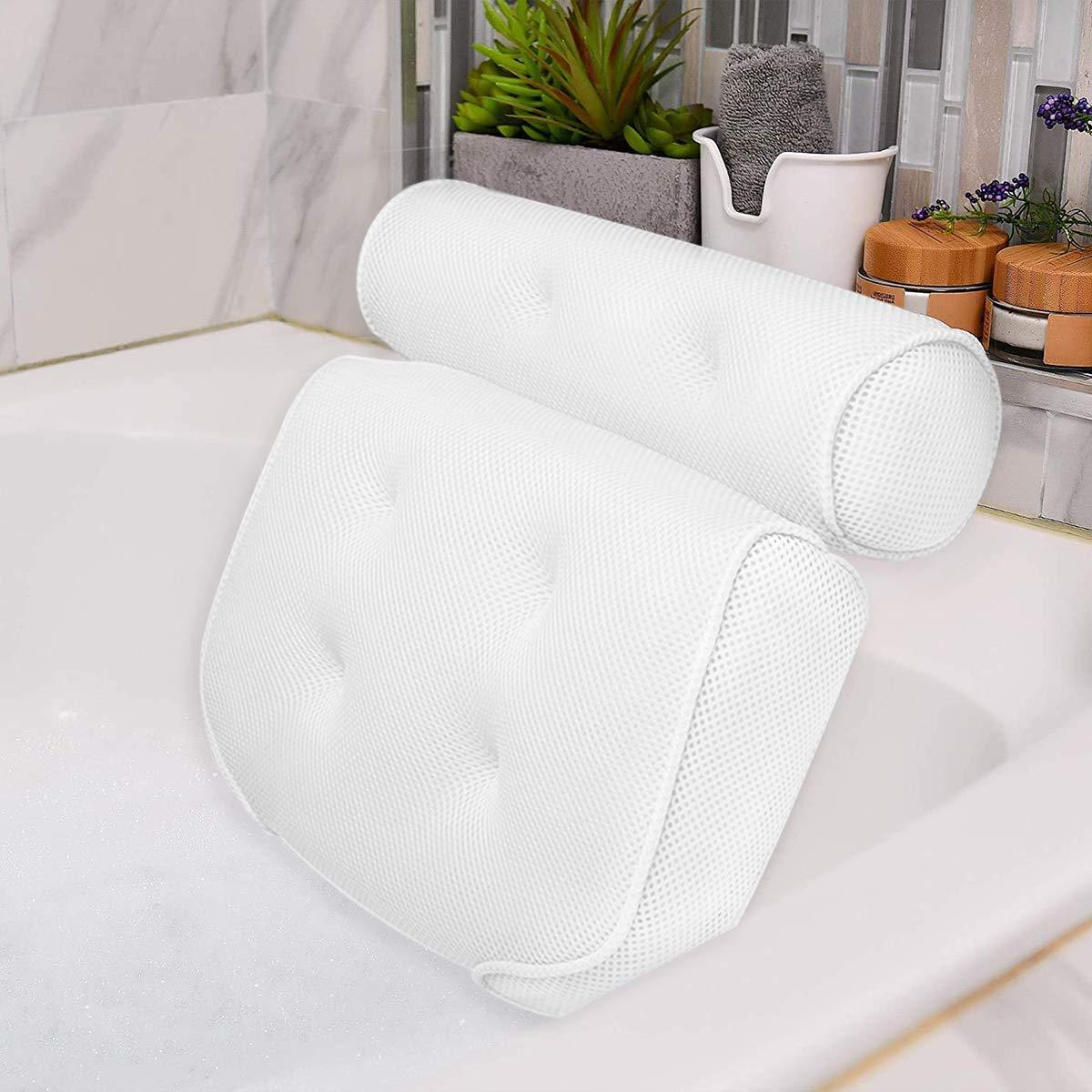 Idle Hippo Bath Pillow Bathtub Pillow with 6 Upgraded NonSlip Suction