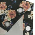 thumbnail image 4 of Ambesonne Floral Grommet Curtain, Botanical Garden of Love Art, 50"x72", Charcoal Grey Orange Blue, 4 of 5