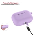 thumbnail image 2 of AirPods Pro 2 Silicone Case, AirPods Case with Keychain / Fur Ball, Njjex Shockproof Protective Premium Silicone Cover Skin for Apple Airpods Pro 2nd Generation - Light Purple, 2 of 7