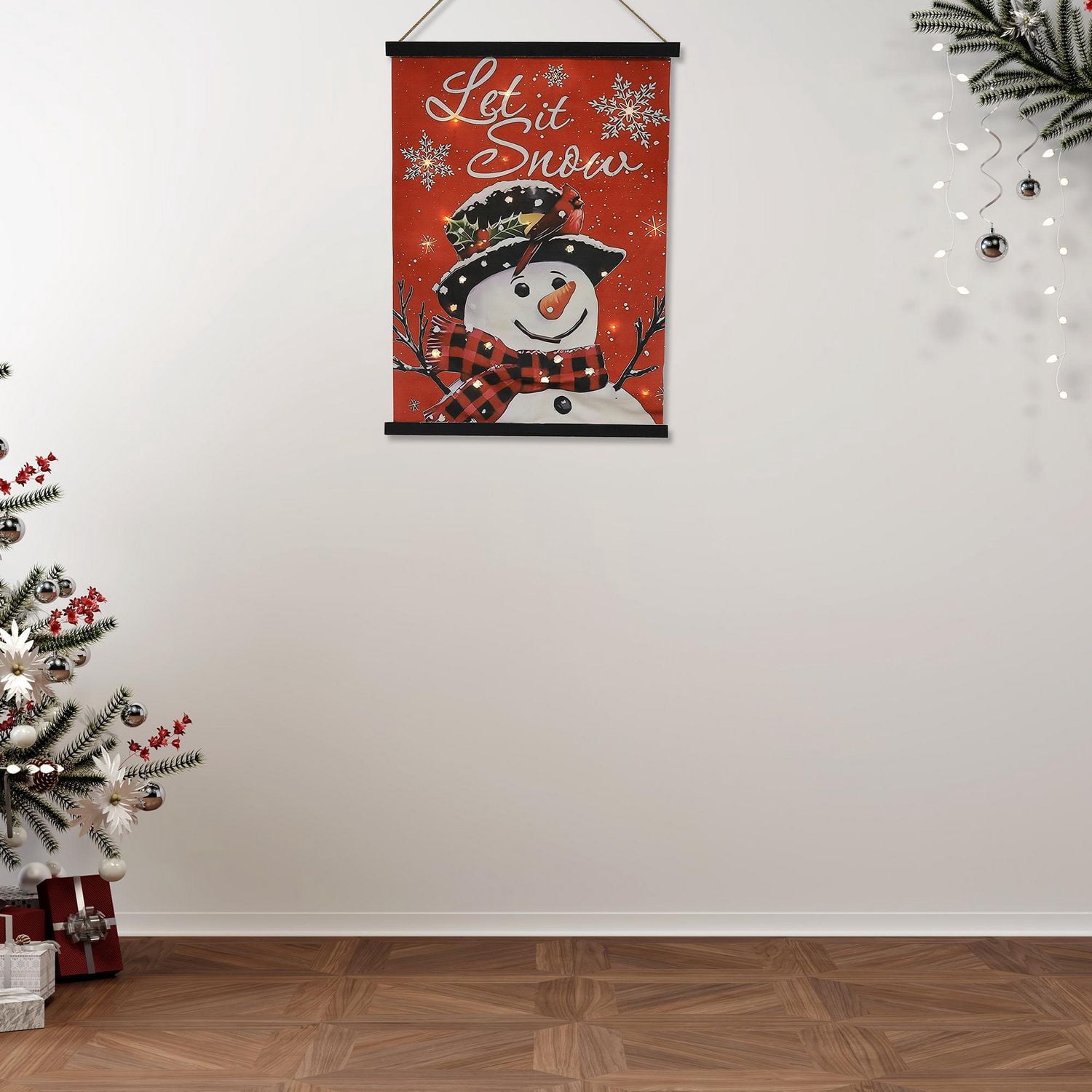 Écharpe À Carreaux Buffalo Bonhomme De Neige Led