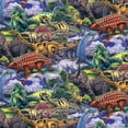 thumbnail image 2 of David Textiles 21" x 18" 100% Cotton Dinosaurs Precut Sewing & Craft Fabric, Multi-color, 2 of 7