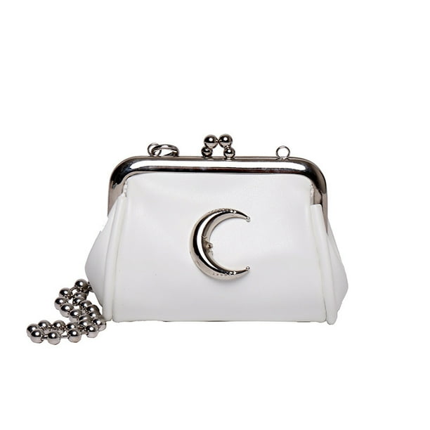 Bolso estilo mini, diseño de moda, con textura, cadena para el hombro, bandolera con hebilla de clip, bolso para pintalabios