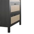 thumbnail image 2 of Wimberly 5 Drawer Dresser, Black Oak with Faux Rattan, 2 of 7
