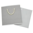 thumbnail image 5 of Better Homes & Gardens Fabric Cube Storage Bins (12.75" x 12.75"), Gray Stripe, 2 Pack, 5 of 6