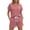 Pink, variant on akafmk 2 Piece Outfits for Women Short Sleeve Loungewear Set Button Pocket Tees and Drawstring Shorts SweatSuits with Pockets Fashions Summer Outfit