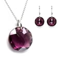 thumbnail image 1 of Juego de aretes y cadena ZVEZDA Dije corte Classic Plata mexicana ley .925 Amatista, 1 of 5