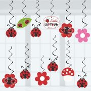 24PCS Ladybug Birthday Party Decorations - Insect Theme Hanging Swirls, Pre-Assembled Ready to Use, Flower Streamers Banner for Baby Shower Birthday Supplies | Electronics Accessories