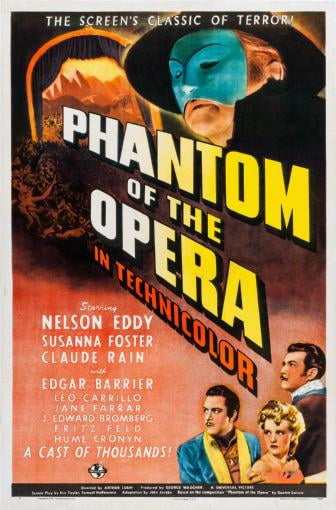 Phantom of the Opera c.1943-24"x36" Giclee Canvas Classic Movie Poster 