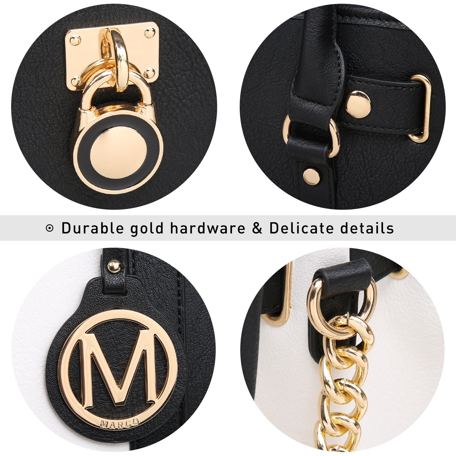 MKP Women Satchel Two tone Handbags Purses Top Handle Tote with Wallet 2pcs Bag Set