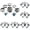A 6PCS, variant on 8 Piece Vintage Ring Set Gemstone Boho Finger Rings Women's Middle Finger Rings Openwork Engraved Rings Rhinestone Rings
