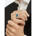 thumbnail image 3 of KeyStyle Rings for Men Stainless Steel Statement Ring with Blue Topaz Birthstone Signet Ring Birthday Gemstone Jewelry Father Day Valentine's Day Gift for Men, 8mm Blue Topaz, 3 of 10