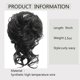 thumbnail image 2 of Moño despeinado postizo para mujer, extensión de moño de cabello sintético rizado y ondulado con banda elástica ajustable, aspecto natural despeinado en color negro., 2 of 5