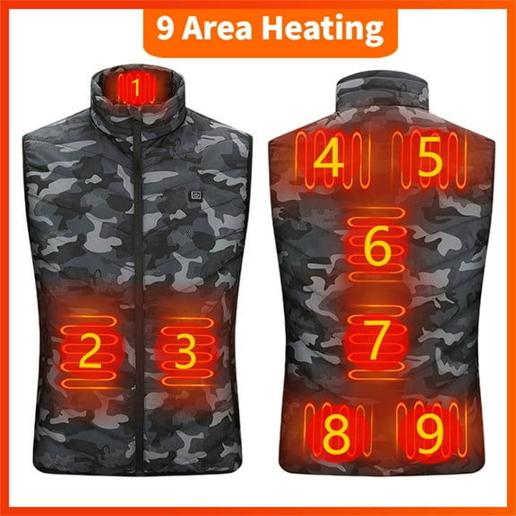 SSZMDLB under $5 Heated Vest, Heated Winter Vest, Thermal Electric Warming Jacket, USB Powered Heating Apparel, Carbon Fiber Heat Technology, Cold Weather Gear, Outdoor Activity Wear