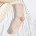 thumbnail image 1 of Dyfzdhu Womens Socks Autumn Winter Plus Velvet Padded Thermal Towel Socks Solid Color Long Cotton Socks, 1 of 8