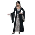 thumbnail image 2 of Women's Deluxe Velvet Damask Hooded Robe Costume, 2 of 2