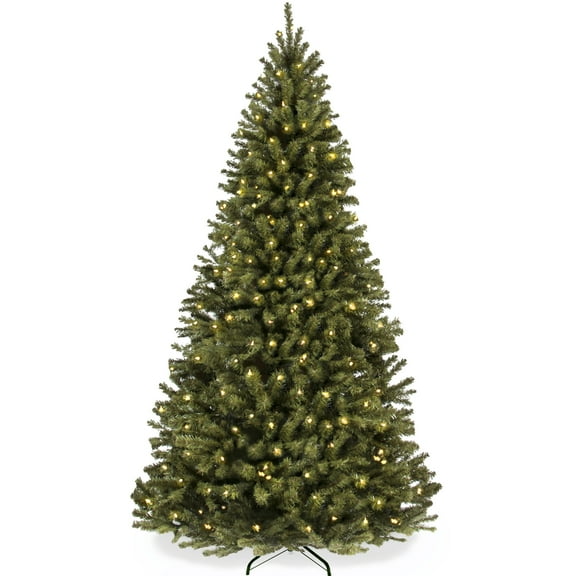 Best Choice Products Artificial Christmas Tree, 4.5ft Premium Pre-Lit Spruce Design, Dense Branches - Green Spruce