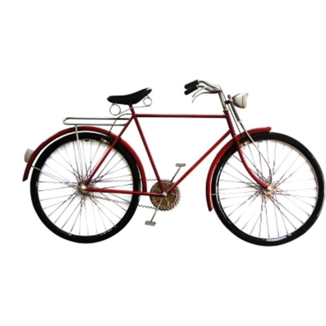 Moes Home Collection MQ-1002-04 Vélo de Croisière Sculpture Murale 3D & 44; Fer Rouge