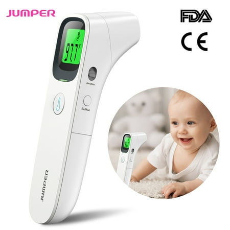 JUMPER FR409 Forehead and Ear Thermometer, Medical Digital Infrared Temporal Thermometer for Fever, Instant Accurate Reading for Baby Kids w/ Magnetic Cover Magand Adults CE & FDA (Best Temporal Thermometer Reviews)