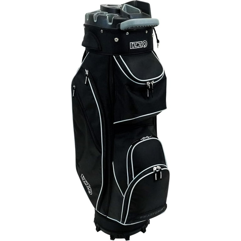 バッグ NO GOLF CART BAG - Black CLUBHOUSE IZZO Golf Vault Cart Bag - 14-Way Quiet Club Lock Top Divider