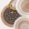thumbnail image 3 of Round Jute Woven Placemat, Farmhouse Non-Slip Table Mats with Tassel for Kitchen Dining Table Decor Photo Props, 15 Inch(7 pcs ), 3 of 5