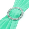 thumbnail image 3 of MDS Pack of 50 Spandex Chair Sashes Bow Ties With Buckle for Wedding - sea green, 3 of 7