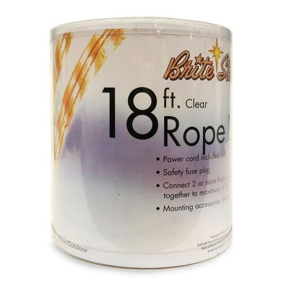 CC Christmas Decor Clear Indoor/Outdoor Christmas Rope Lights - Warm White - 18'