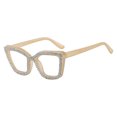 thumbnail image 3 of Rhinestone Cat Eye Reading Glasses Womens Cute Computer Blue Light Blocking Rhinestone Readers Glasses, 3 of 8