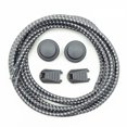 thumbnail image 2 of No Tie Shoelaces for Sneakers Adjustable Tieless Rubber Elastic Shoe Laces, No Tie Shoe Laces for Adults and Kids - Gray Shoe Laces, 2 of 5