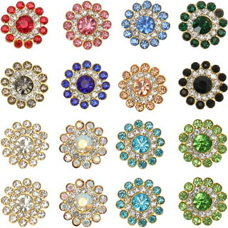 50pcs 13mm round flower golden/silver Buttons Home Garden Crafts