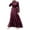 A-Red667, variant on XIAOCHA Women's Satin Maxi Dress High Neck Belted Long Sleeve Gown Elegant Modest Formal Evening Dress