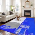 thumbnail image 2 of 8'x10' Area Rugs, Blue Purple Grey Indoor Outdoor Area Rug for Living Room Bedroom, Modern Geometric Oil Painting Abstract Washable Bathroom Rugs Kitchen Floor Carpet Mats Home Decor Aesthetic, 2 of 8