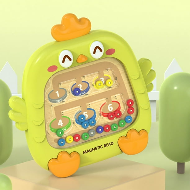 Juego de mesa de laberinto magnético para niños | Juguete para aprender colores y números | Desarrollo de la motricidad fina con bolígrafo magnético | Rompecabezas educativo para niños a partir