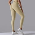 thumbnail image 5 of NOLDARES Thick High Waist Yoga Pants, Tummy Control Workout Running Yoga Leggings for Women Soft Leggings for Women(Beige,S), 5 of 8