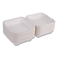 thumbnail image 4 of Eco-Products Sugarcane Clamshell Containers, 3"H x 8"W x 8"D, Pack Of 200 Containers, 4 of 7
