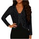 thumbnail image 2 of Xuyuer Women's Elegant Loose-Fit Long Sleeve Lace Cardigan, Delicate Knit Cover Up for Weddings, Beach Evenings, Date Nights and Spring Summer Romantic Outfits, 2 of 7