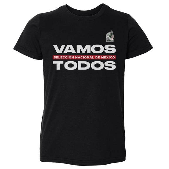 Toddler 500 Level Black Mexico National Team Vamos Todos T-Shirt